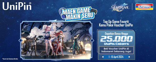 Beli Voucher UniPin di Indomaret Sekarang Juga dan Dapatkan Bonus hingga 25,000